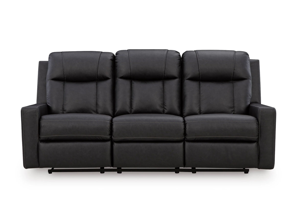 Mackmenville Carbon Reclining Sofa and Loveseat by Ashley at Eve Furniture