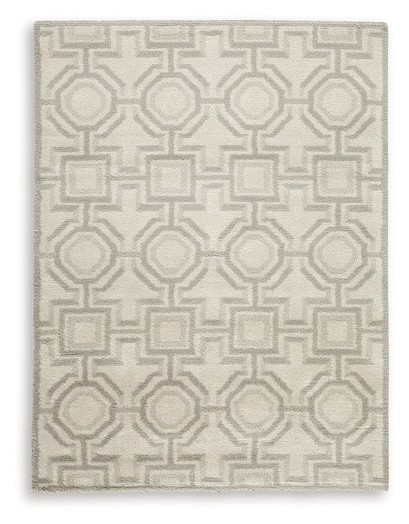 Maconville Ivory/Gray Medium Rug by Ashley at Eve Furniture