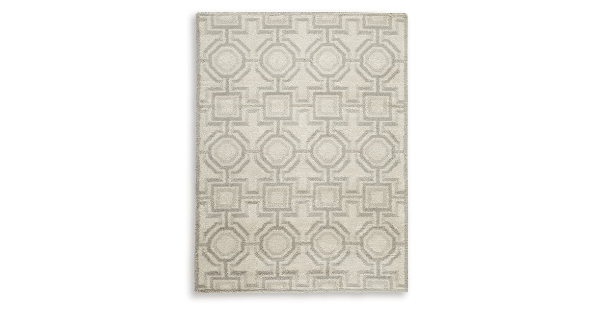 Maconville Ivory/Gray Medium Rug by Ashley at Eve Furniture