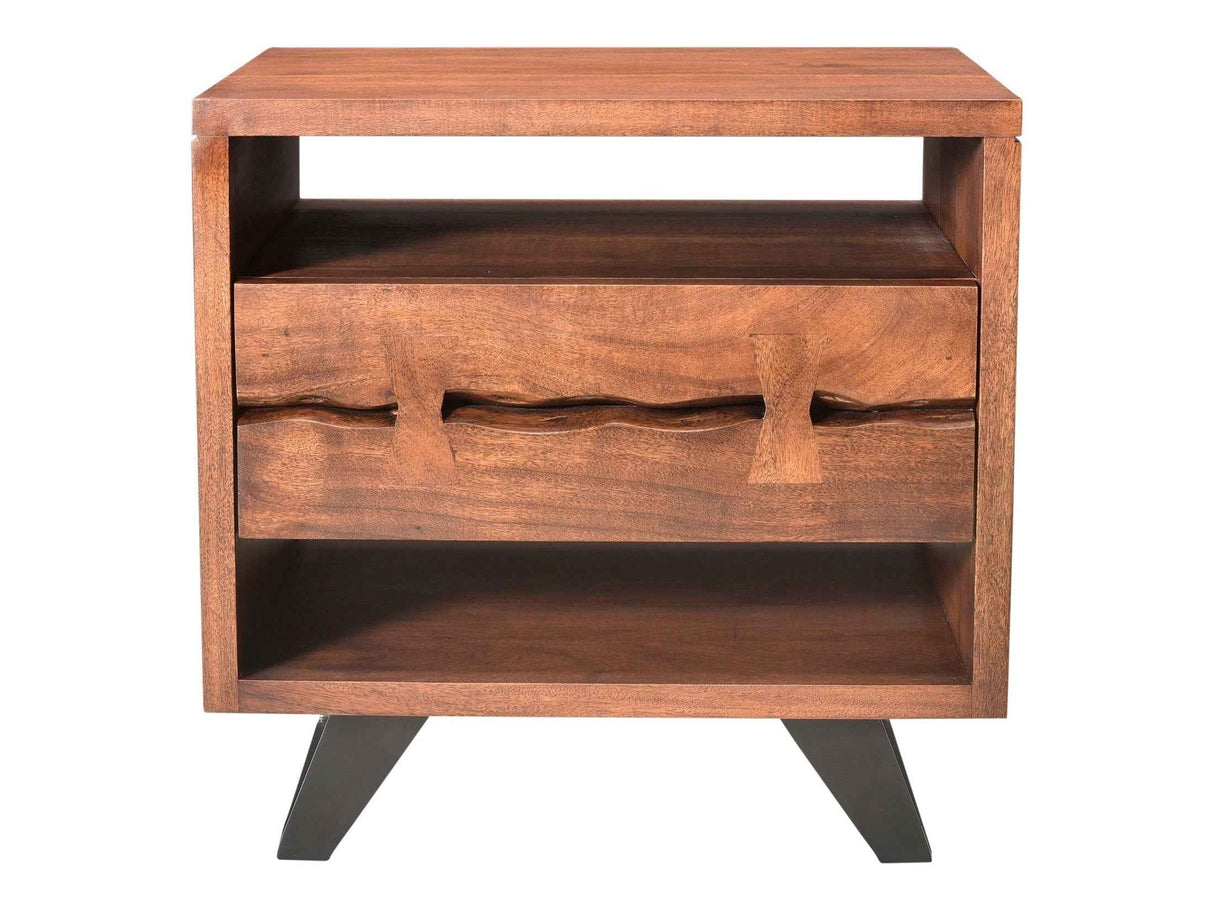 Madagascar Brown Nightstand Open-Shelf by Moe's Home at Eve Furniture