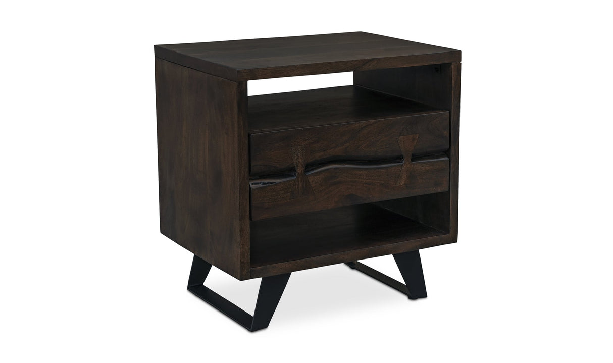 Madagascar Nightstand Dark Brown by Moe's Home at Eve Furniture