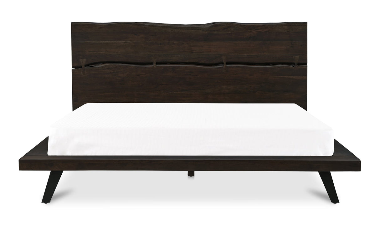 Madagascar Platform Bed Dark Brown by Moe's Home at Eve Furniture