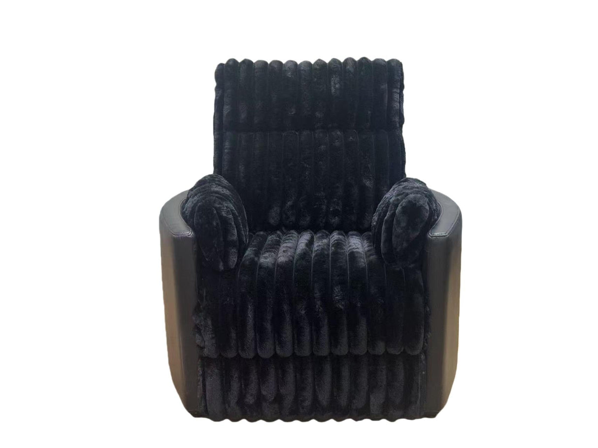 Madden Black Corduroy Upholstered Pillow Arm Manual Recliner by Coaster at Eve Furniture