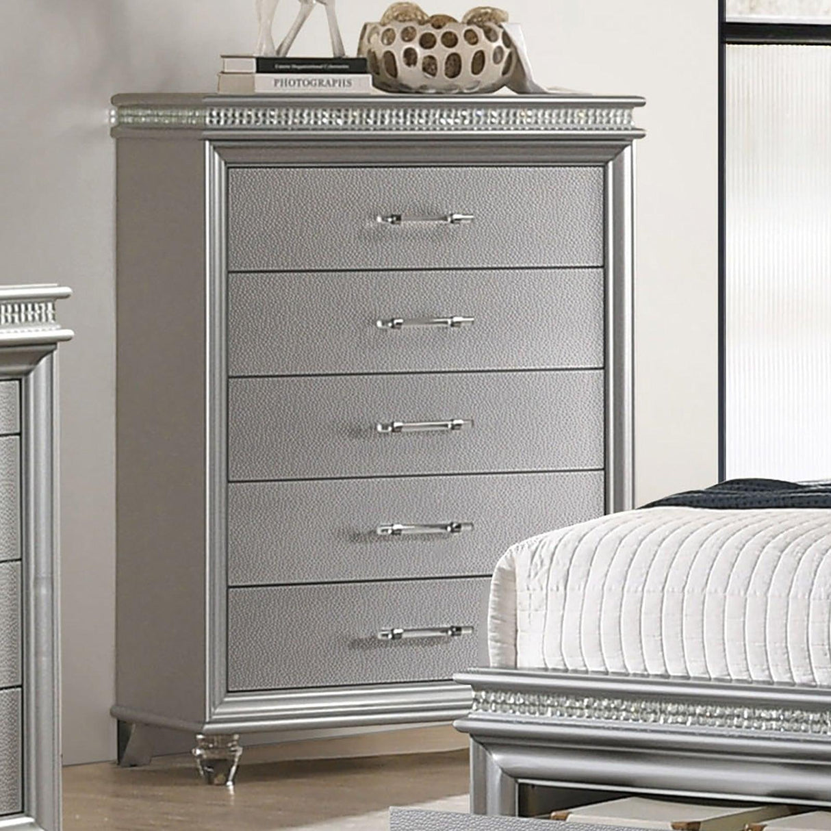 Maddie Silver Chest by Furniture of America at Eve Furniture