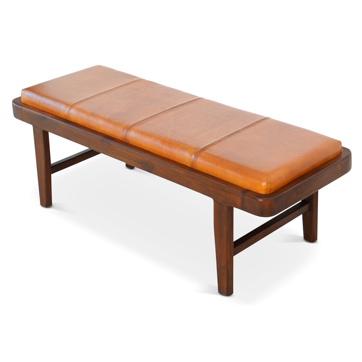 Maddox Bench (Tan Leather) by Ashcroft Furniture at Eve Furniture