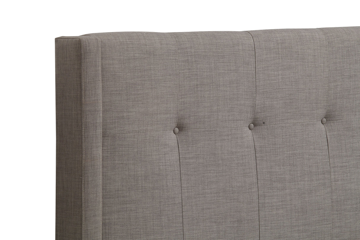 Madeleine Wingback Upholstered Headboard in Dolphin Linen by Modus Furniture at Eve Furniture