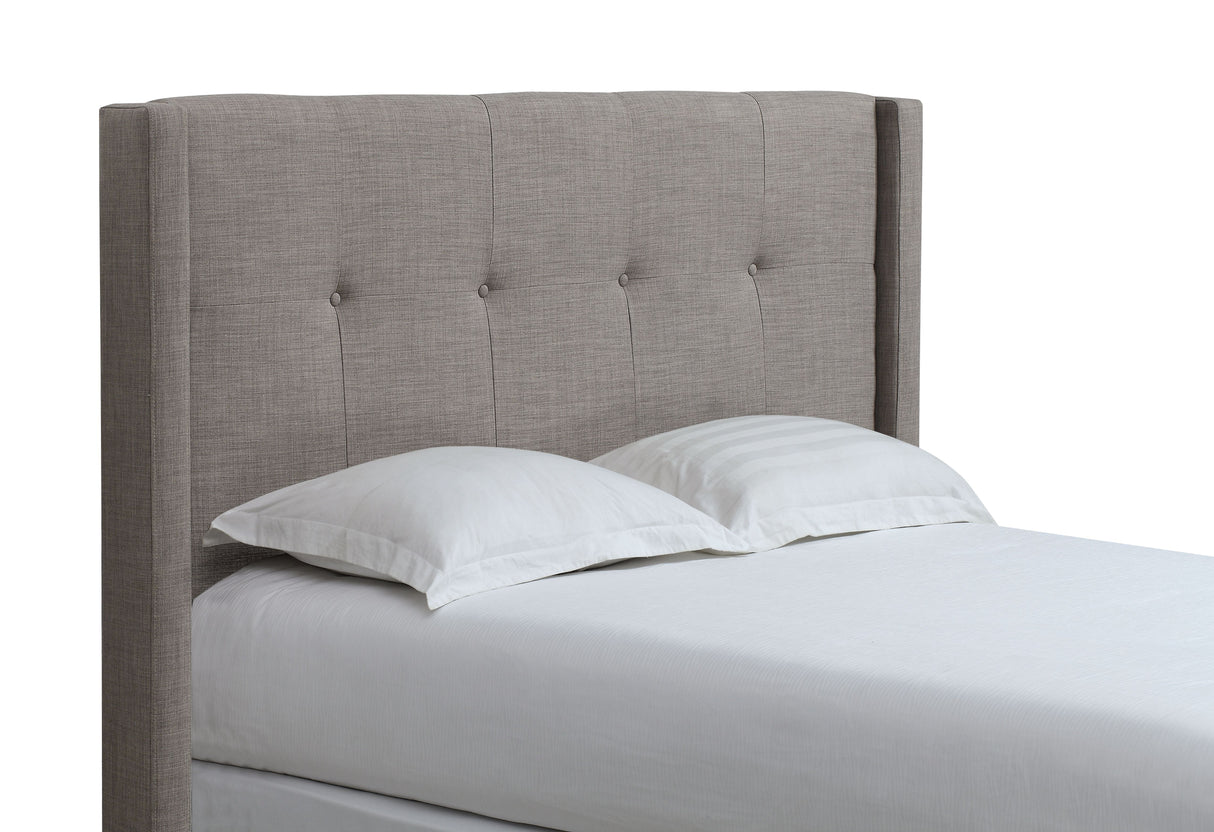 Madeleine Wingback Upholstered Headboard in Dolphin Linen by Modus Furniture at Eve Furniture