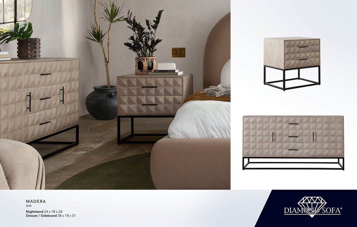 Madera Ash Nightstand by Diamond Sofa at Eve Furniture