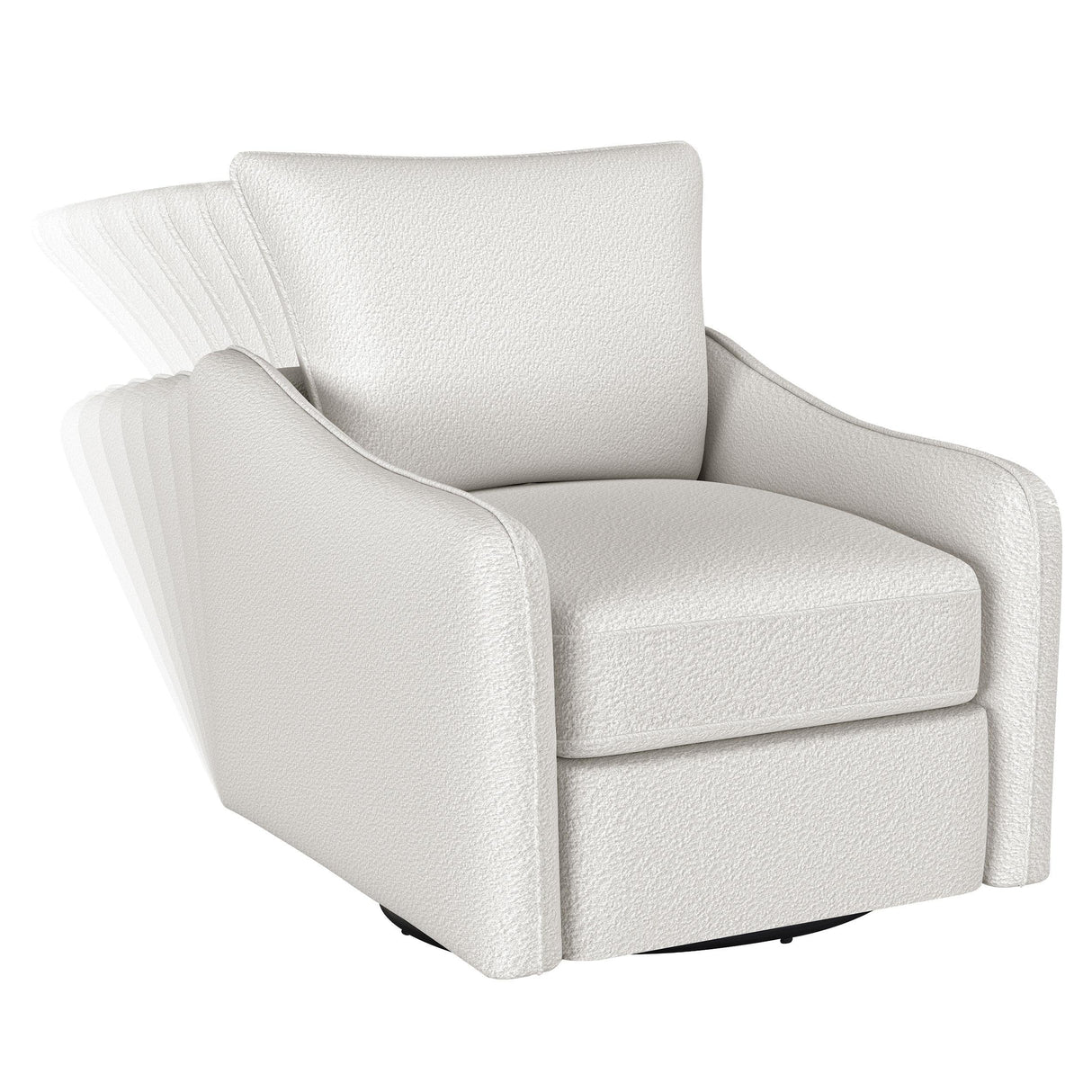 Madia Vanilla Upholstered Slope Arm Swivel Club Chair by Coaster at Eve Furniture