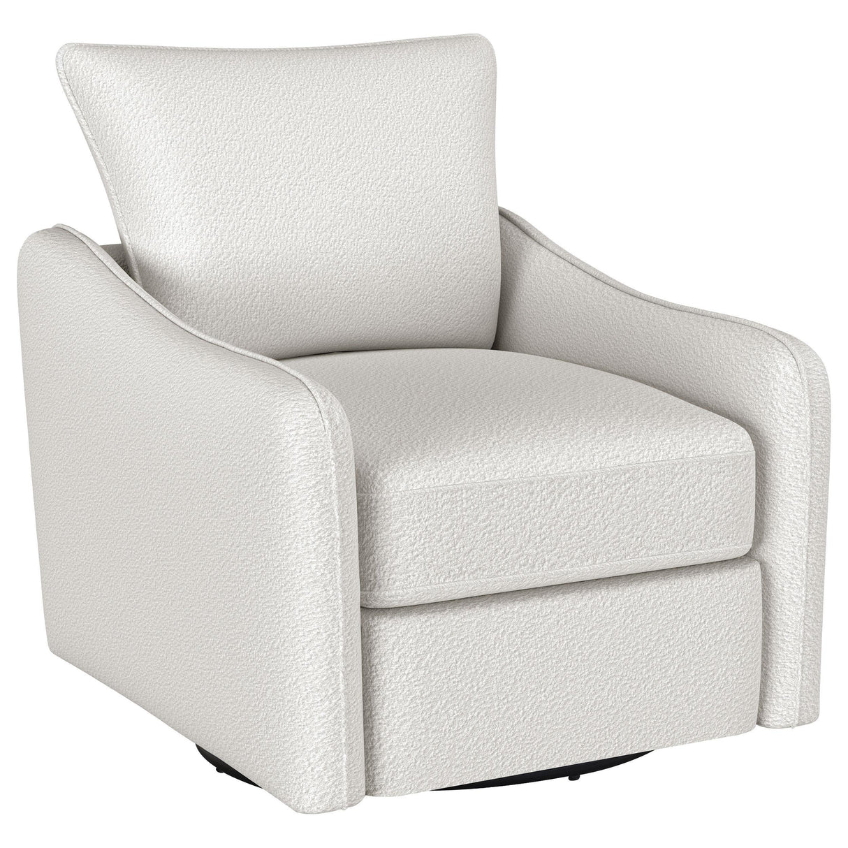 Madia Vanilla Upholstered Slope Arm Swivel Club Chair by Coaster at Eve Furniture