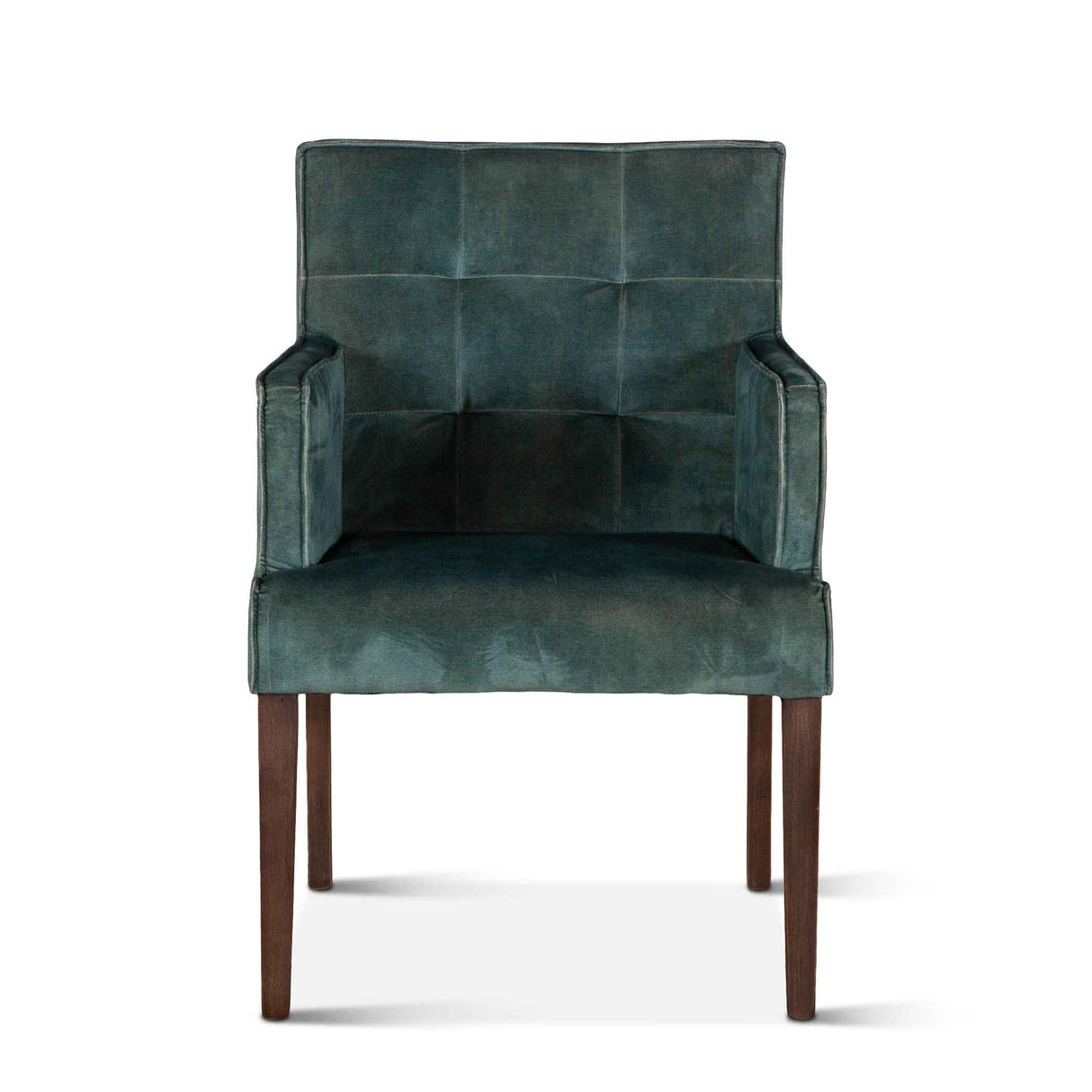 Madison 24" Dining Armchair in Green Velvet with Dark Legs by Home Trends & Design at Eve Furniture