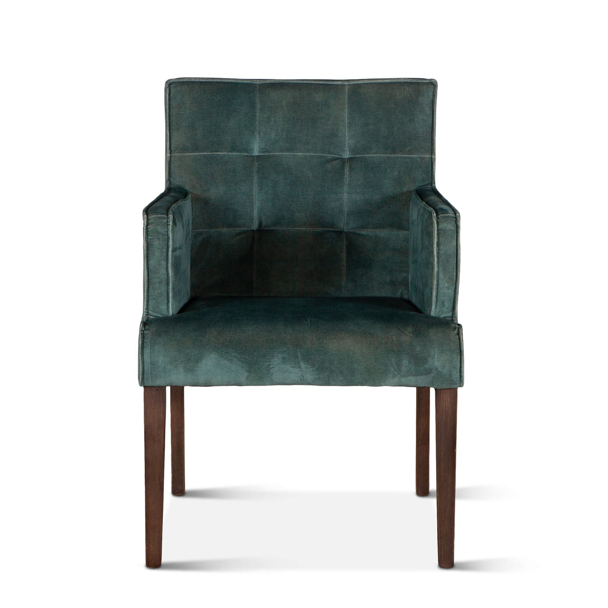 Madison 24" Dining Armchair in Green Velvet with Dark Legs by Home Trends & Design at Eve Furniture