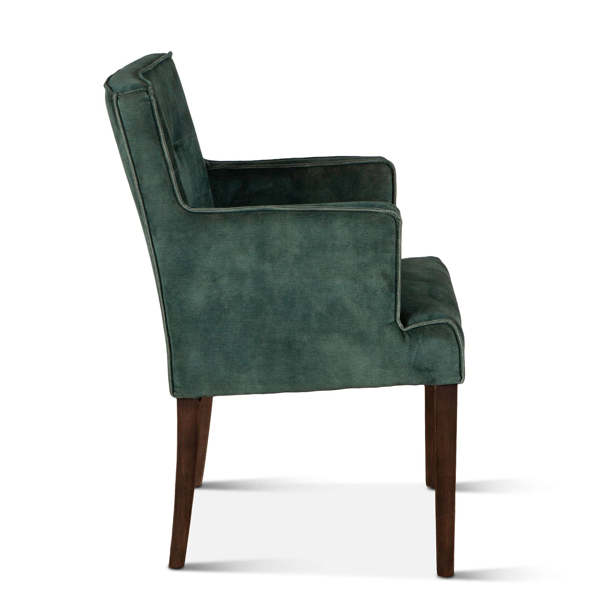 Madison 24" Dining Armchair in Green Velvet with Dark Legs by Home Trends & Design at Eve Furniture