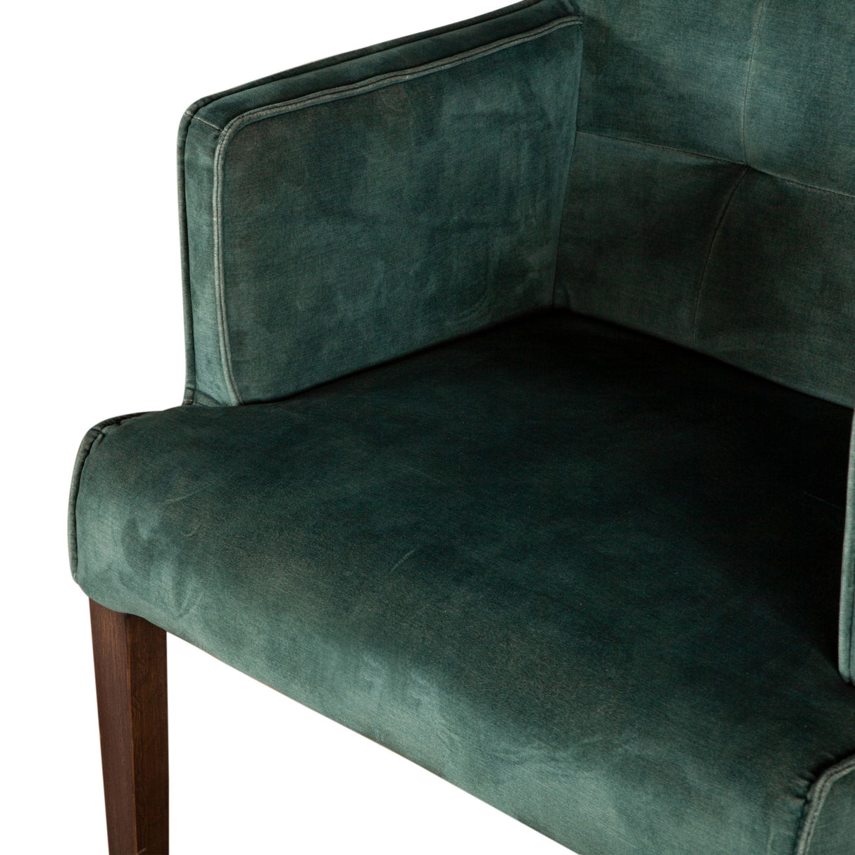 Madison 24" Dining Armchair in Green Velvet with Dark Legs by Home Trends & Design at Eve Furniture