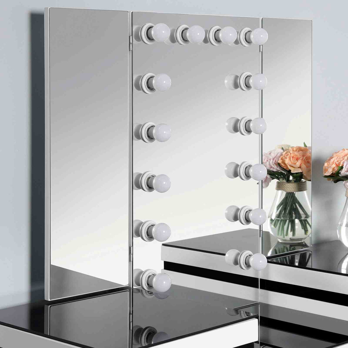 Madonna White/Black Vanity Set by Furniture of America at Eve Furniture