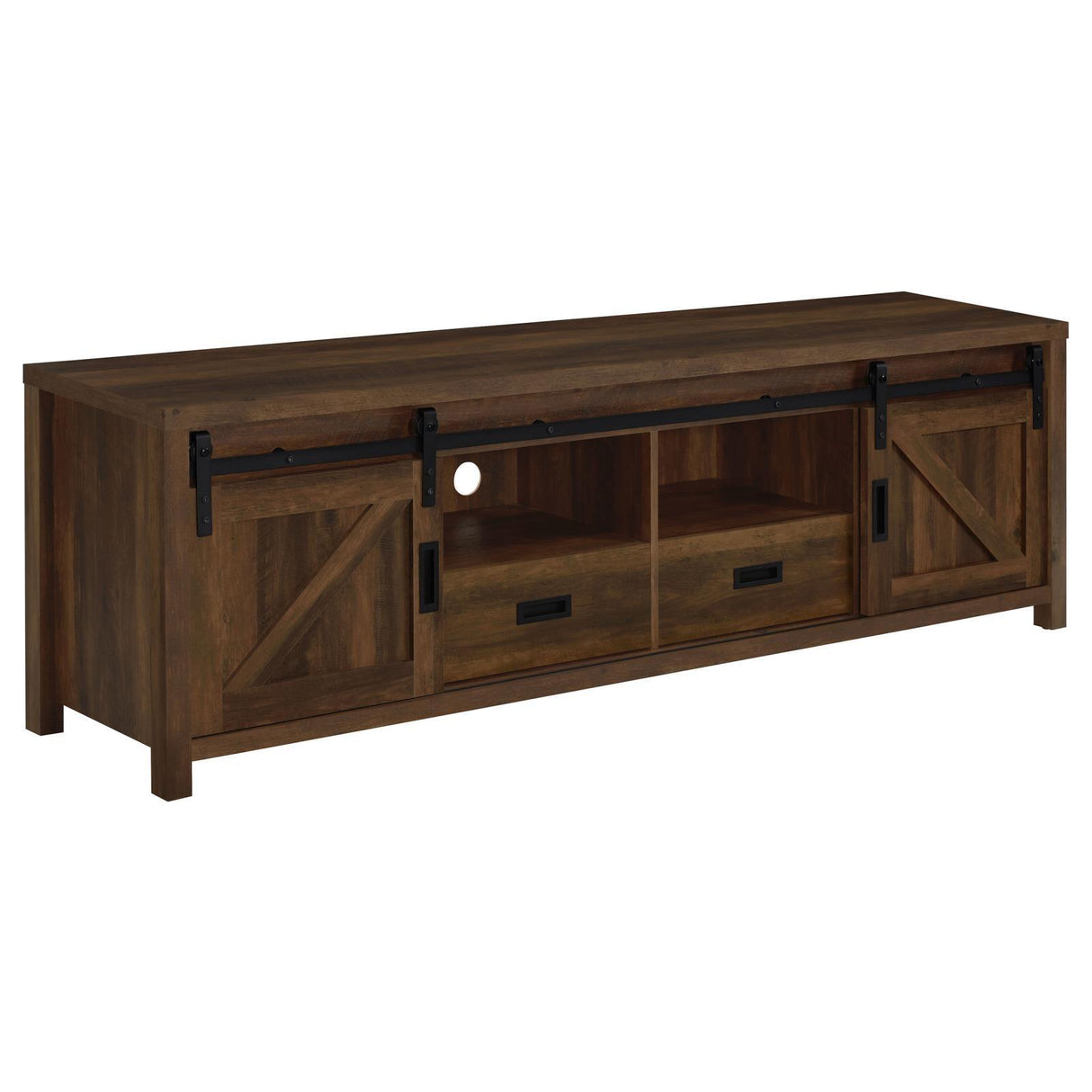 Madra Rectangular TV Console with 2 Sliding Doors by Coaster at Eve Furniture