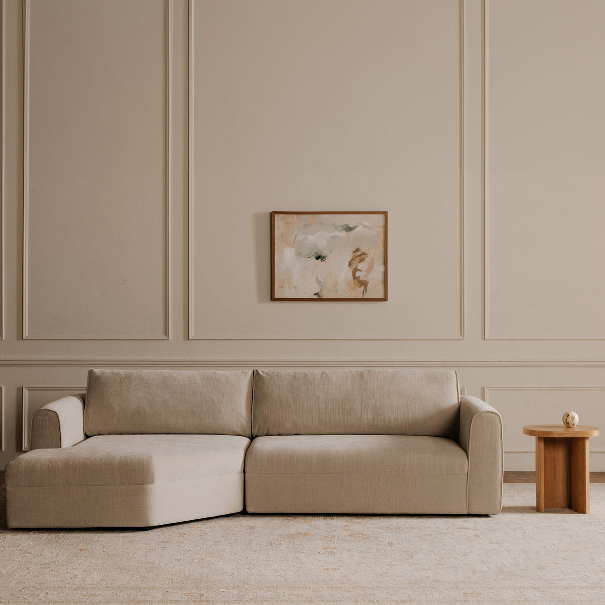 Madrid Beige Left Sectional by MOES at Eve Furniture
