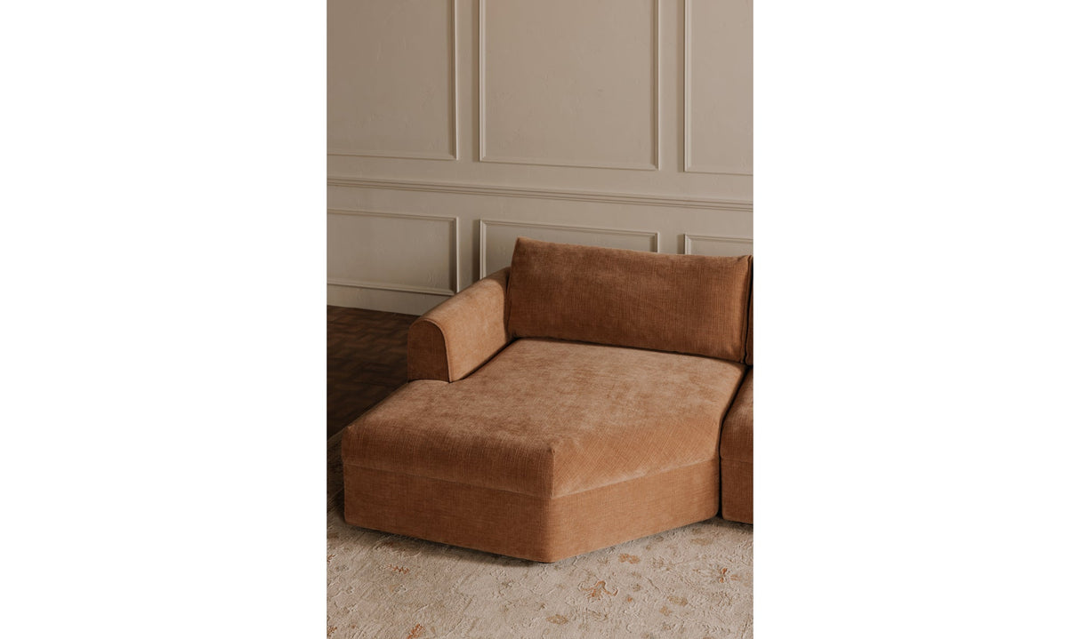 Madrid Sectional Heritage Pink by Moe's Home at Eve Furniture