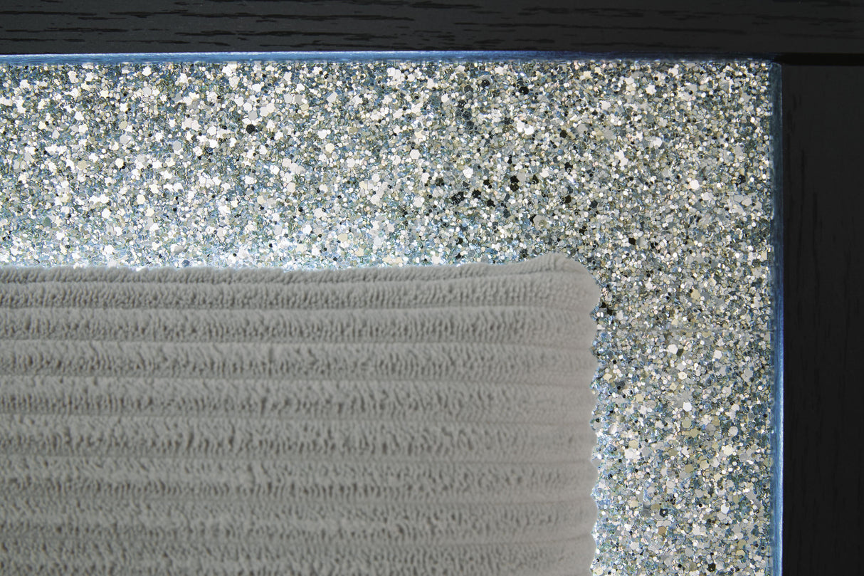 Maeling Black Queen Upholstered Panel Bed by Ashley at Eve Furniture