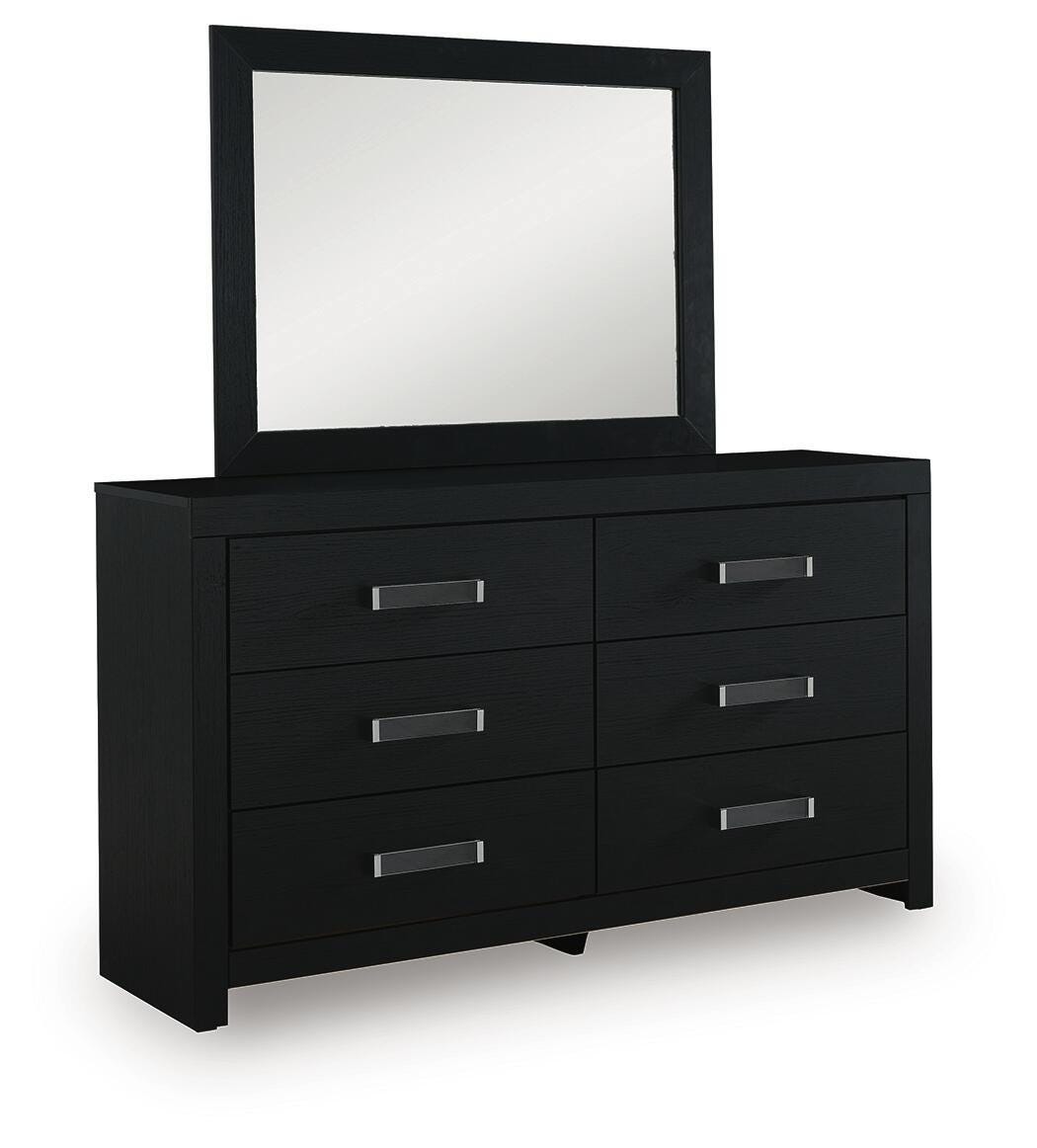 Maeling Black Upholstered Panel Bedroom Set by Ashley at Eve Furniture