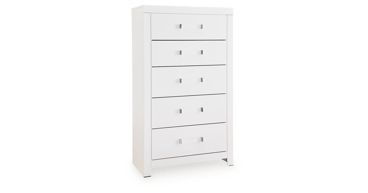 Maeling White Chest of Drawers by Ashley at Eve Furniture