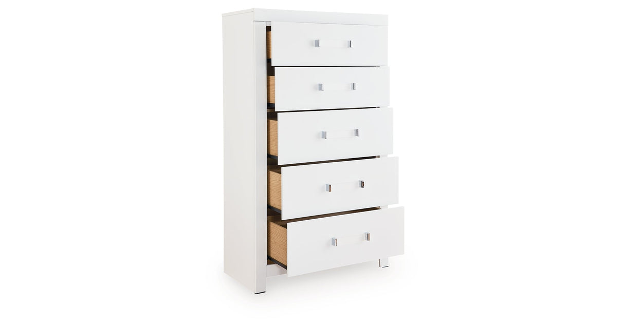 Maeling White Chest of Drawers by Ashley at Eve Furniture