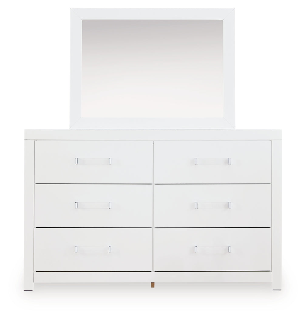 Maeling White Dresser and Mirror by Ashley at Eve Furniture