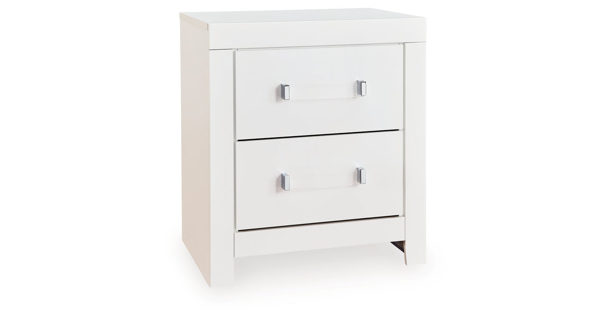 Maeling White Nightstand by Ashley at Eve Furniture