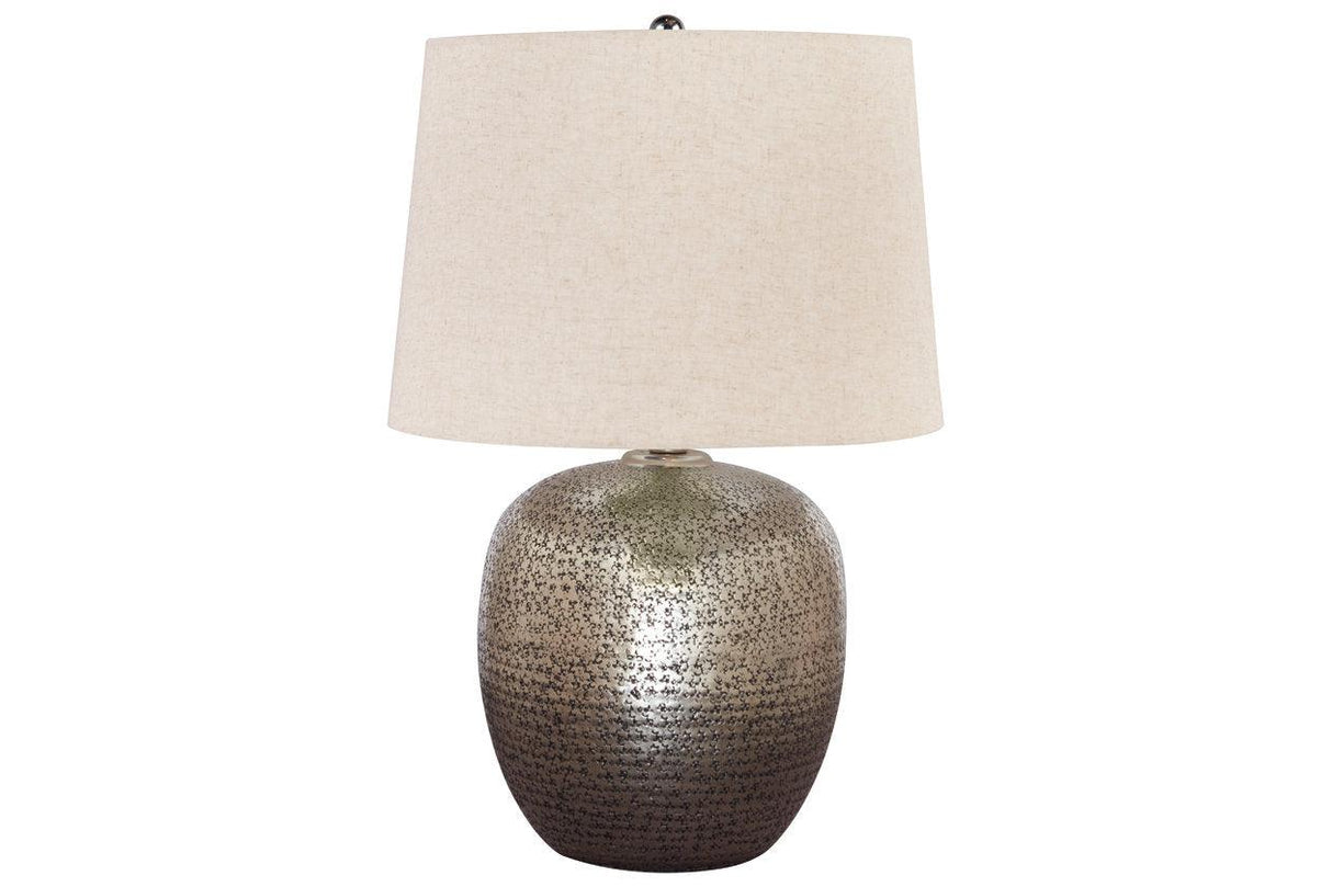 Magalie Antique Silver Finish Table Lamp by Ashley at Eve Furniture