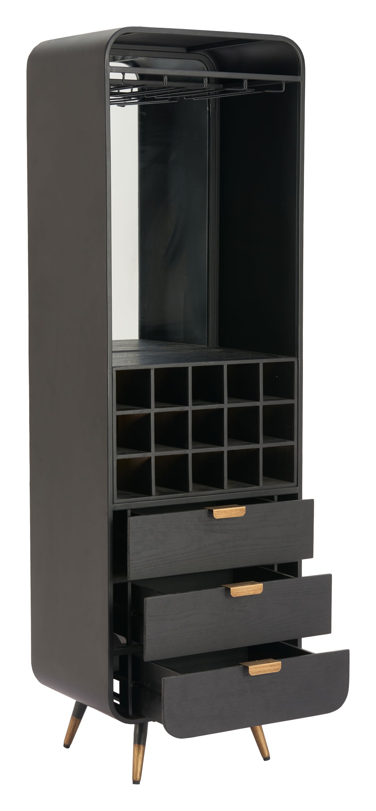 Magara Black Bar Cabinet by Zuomod at Eve Furniture