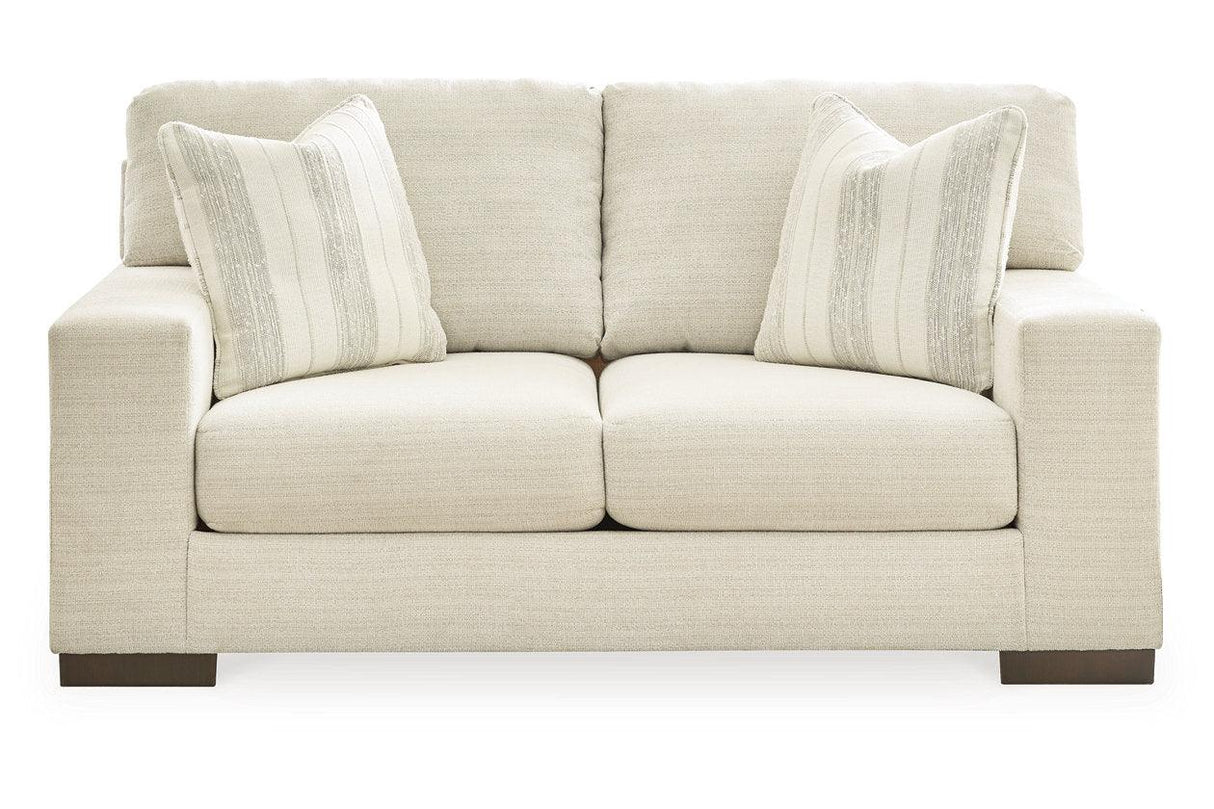 Maggie Birch Sofa, Loveseat and Ottoman by Ashley at Eve Furniture