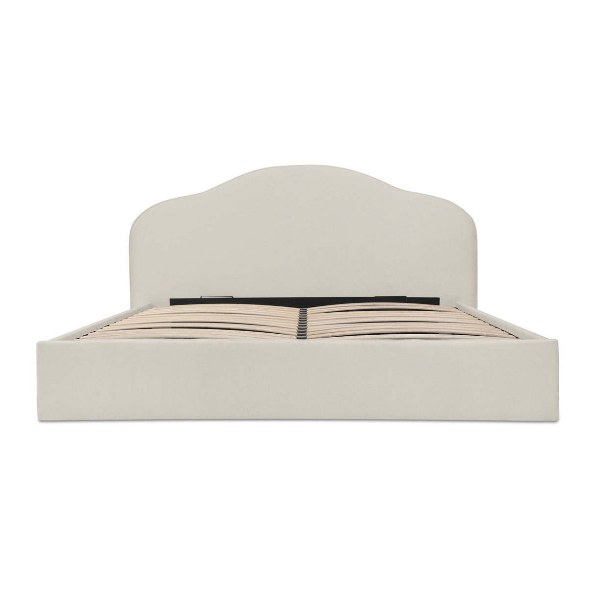 Maggie Cream King Storage Bed by Moe's Home at Eve Furniture