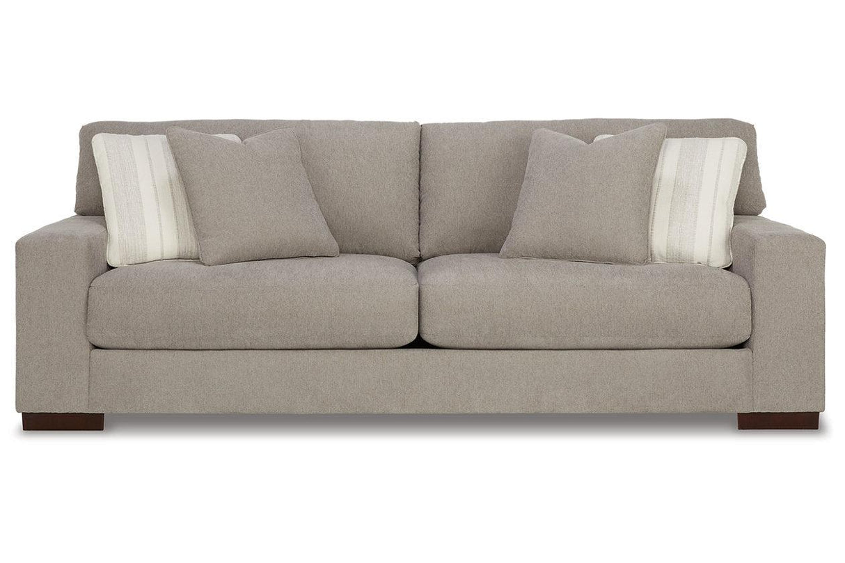 Maggie Flax Sofa, Loveseat, Oversized Chair and Ottoman by Ashley at Eve Furniture