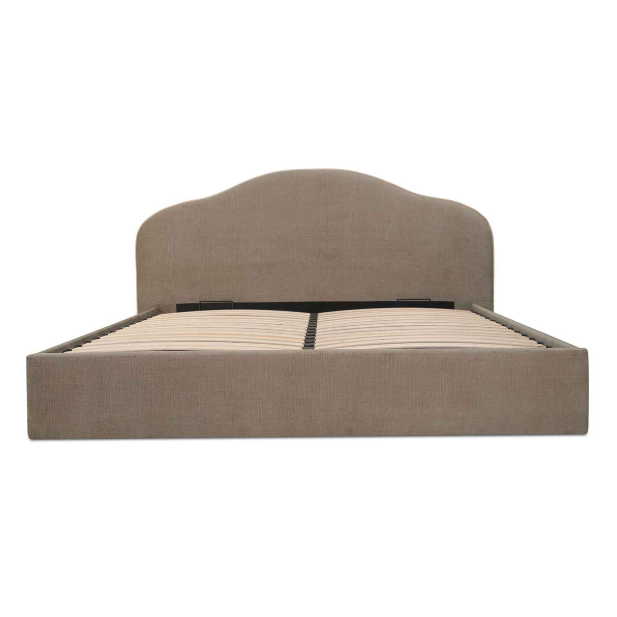 Maggie Taupe King Storage Bed