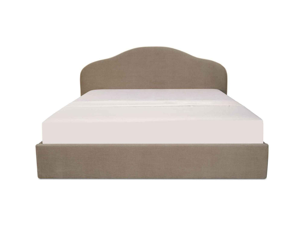 Maggie Taupe King Storage Bed