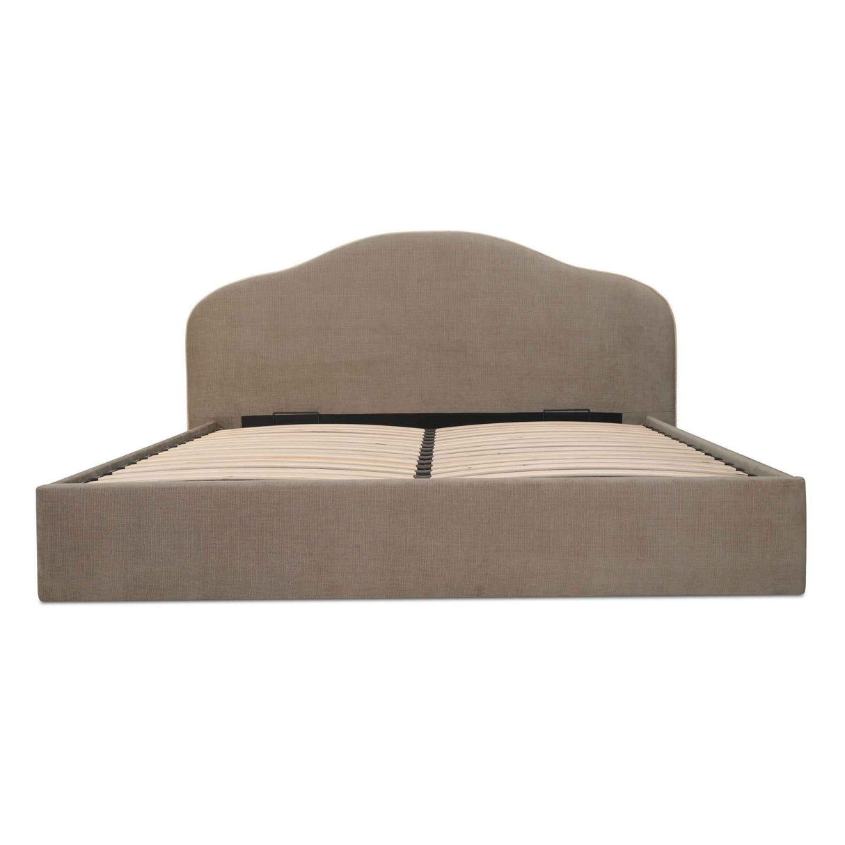 Maggie Taupe Queen Storage Bed