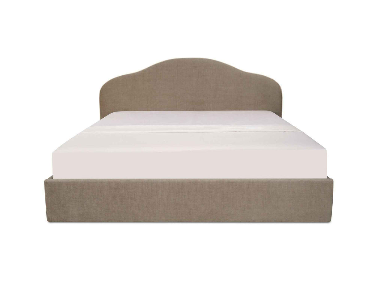 Maggie Taupe Queen Storage Bed