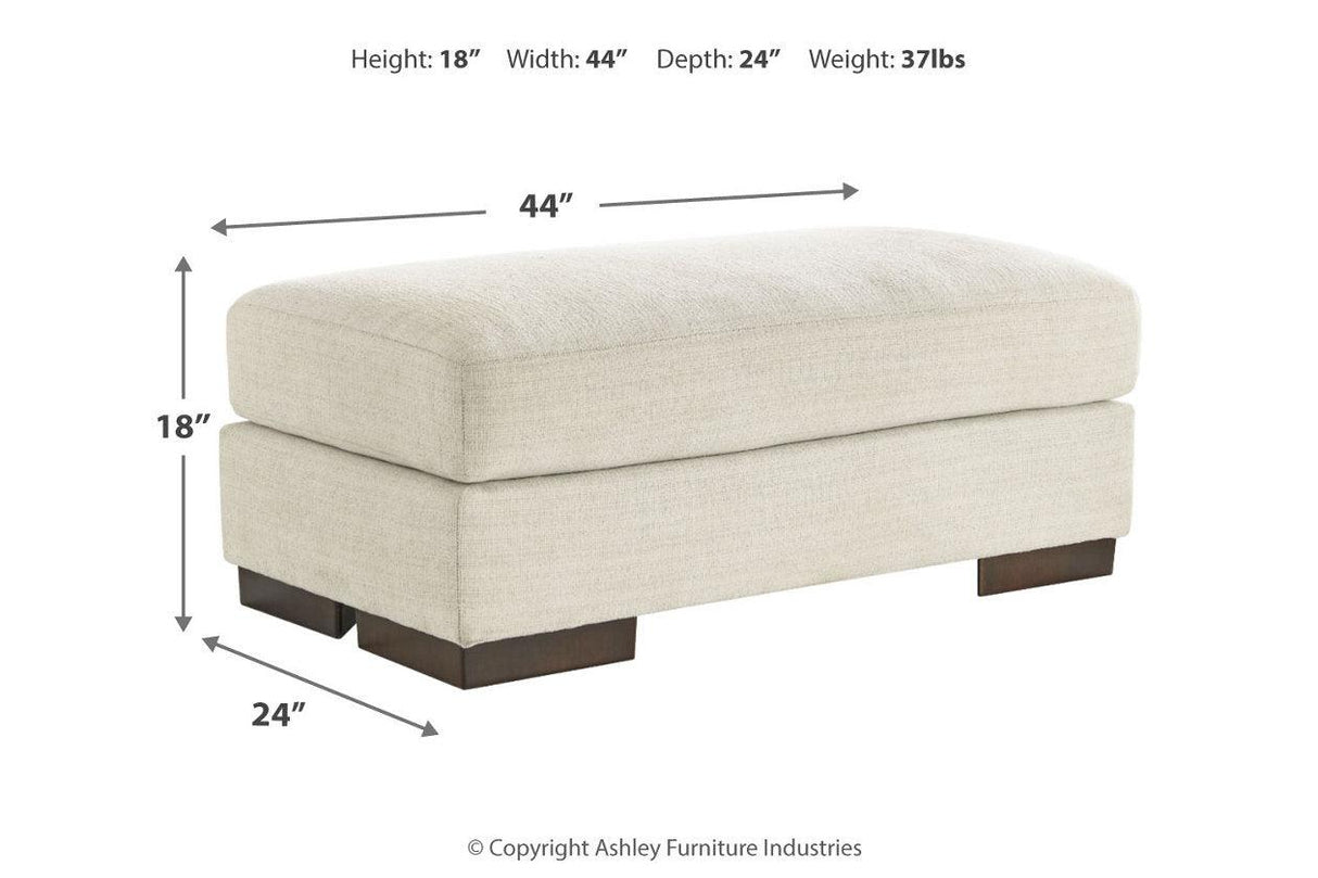Maggie Birch Sofa and Ottoman by Ashley at Eve Furniture