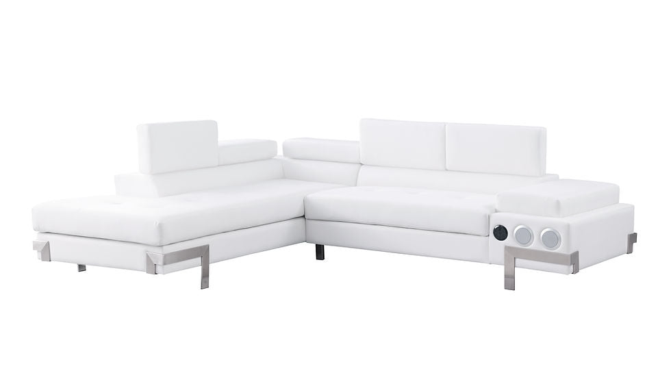 Magic (LED & Speaker) White Sectional by New Era Innovations at Eve Furniture