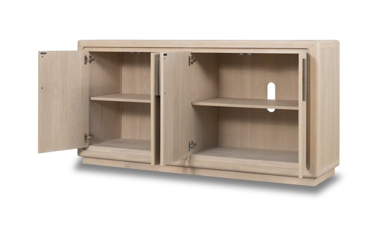 Magnolia 4 Door Wooden Sideboard in Daffodil by Modus Furniture at Eve Furniture