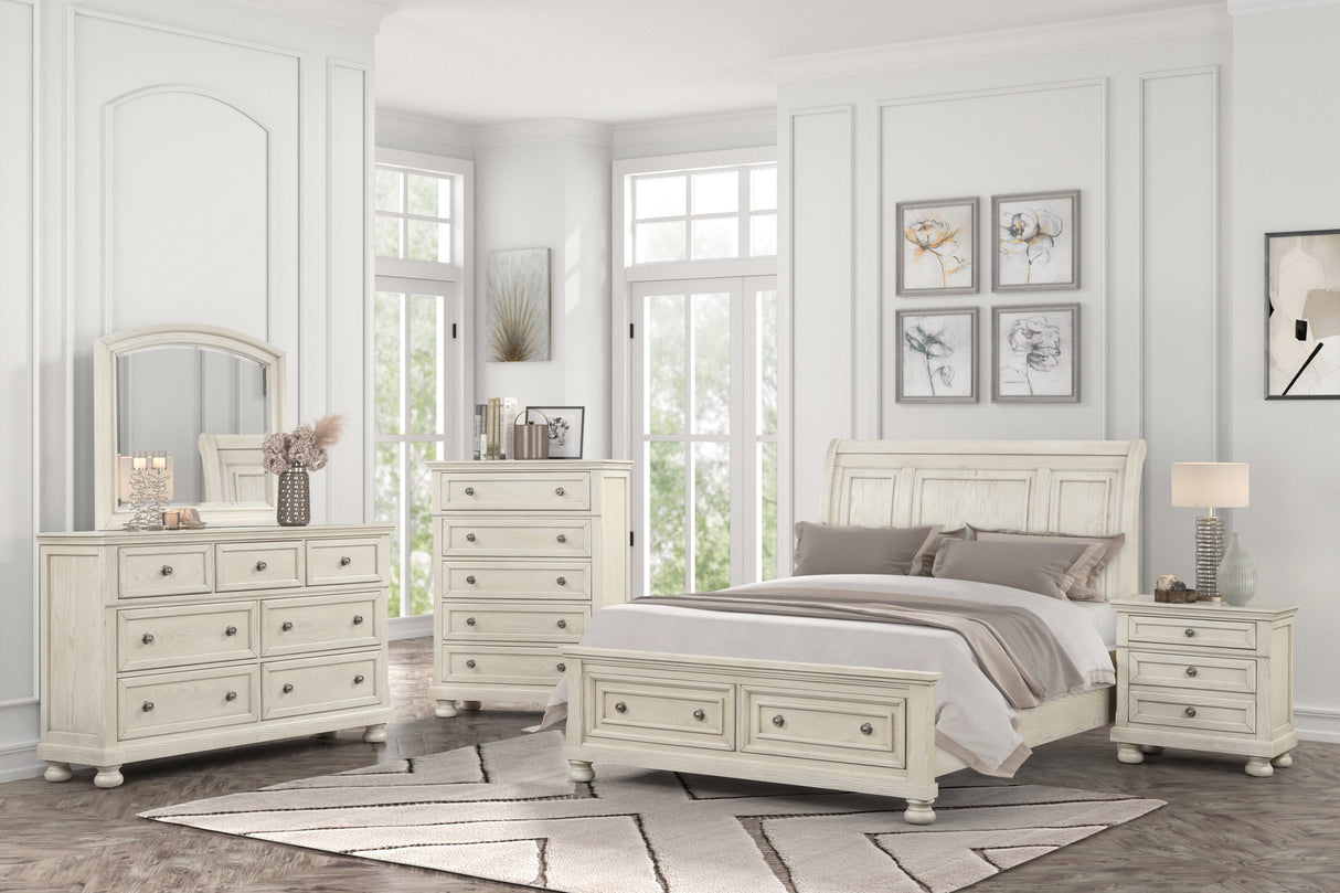 Magnolia Beige 4-piece Queen Platform Bedroom Set by Happy Homes at Eve Furniture