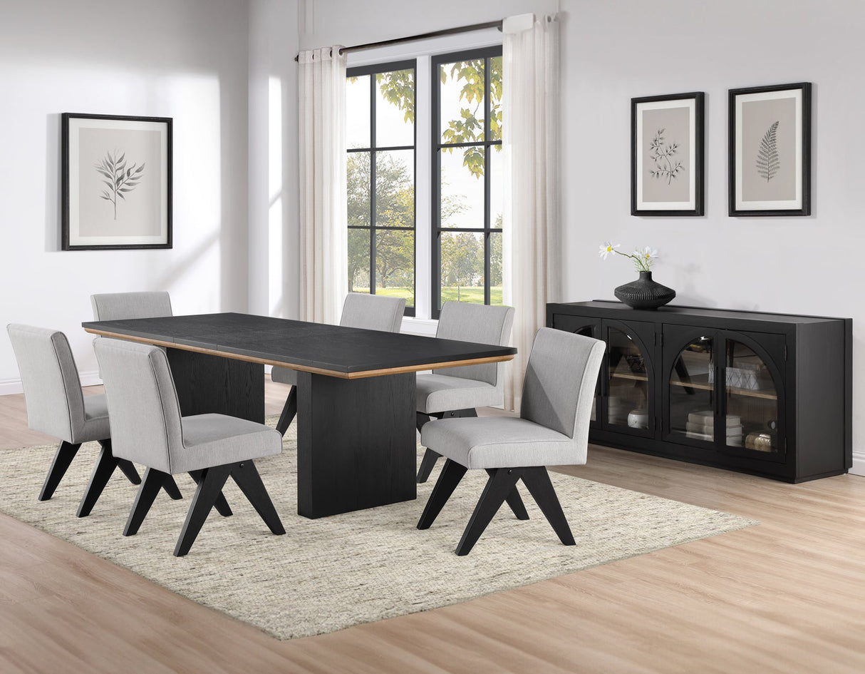 Magnolia Black/Gray Dining Room Set by Steve Silver at Eve Furniture