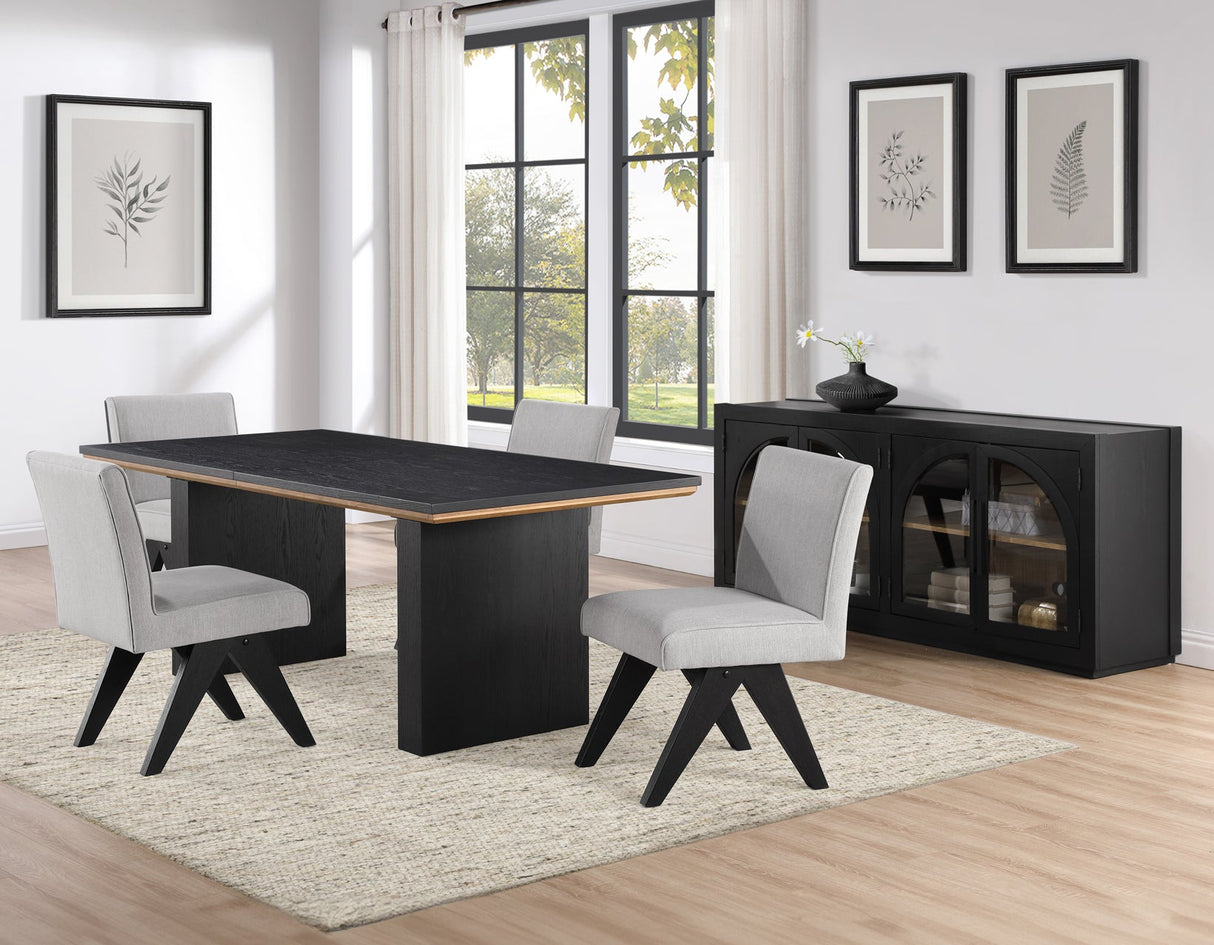 Magnolia Black/Gray Dining Room Set by Steve Silver at Eve Furniture