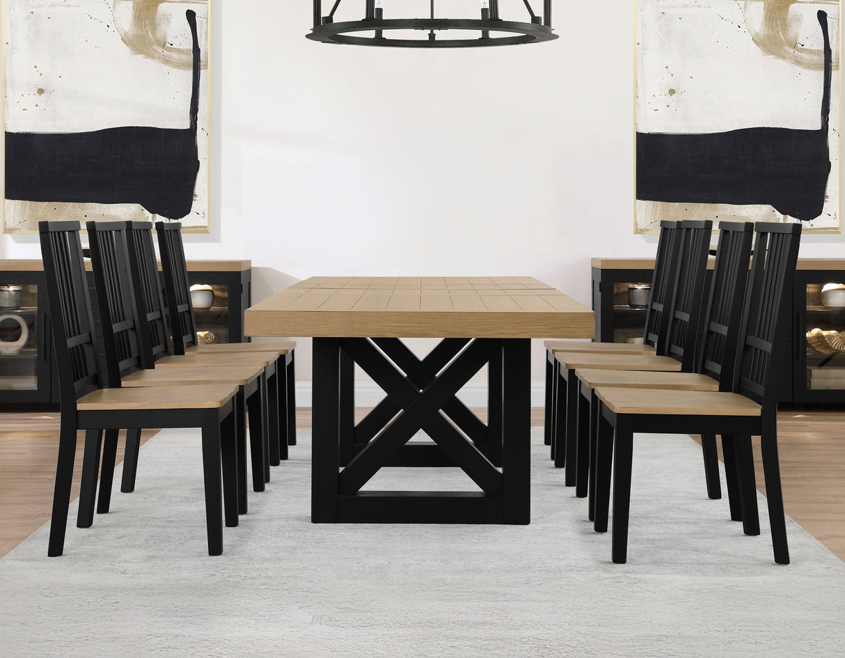 Magnolia Black/Natural Dining Room Set by Steve Silver at Eve Furniture