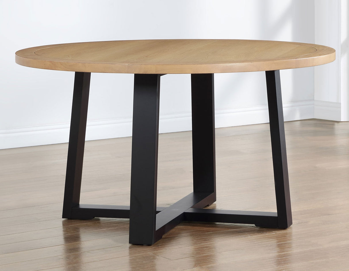 Magnolia Black/Sand Round Dining Room Set by Steve Silver at Eve Furniture