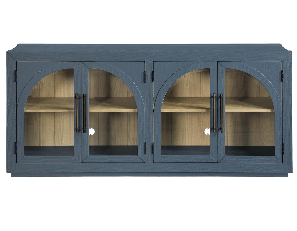 Magnolia Cathedral Doored Server, Dusty Blue Finish by Steve Silver at Eve Furniture