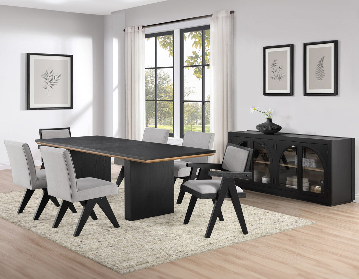 Magnolia Ebony Dining Room Set by Steve Silver at Eve Furniture
