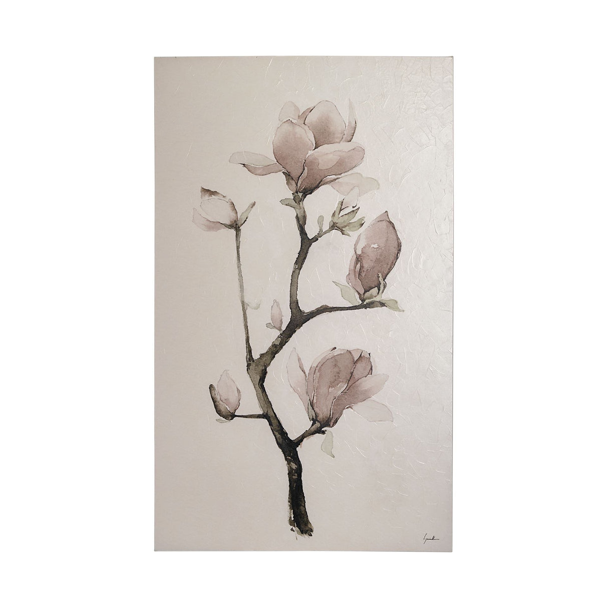 Magnolia I by Gabrielle Campbell a Hand Embellished Textured Canvas by Mercana at Eve Furniture