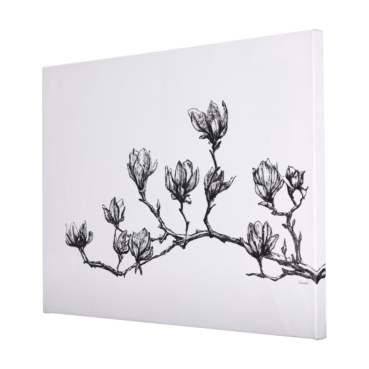 Magnolia II by Mercana Studio a Hand Embellished Textured Canvas by Mercana at Eve Furniture