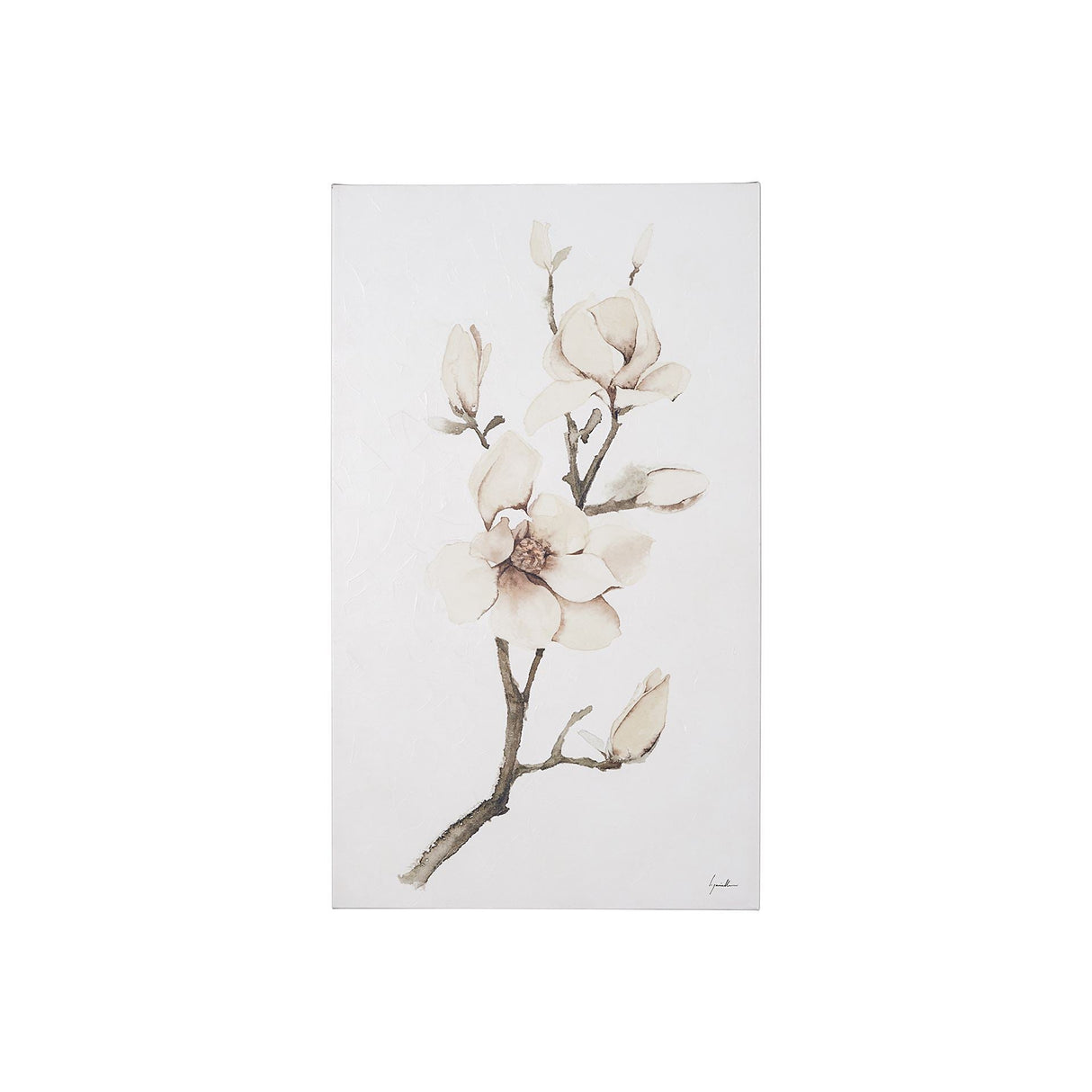 Magnolia III by Gabrielle Campbell a Hand Embellished Textured Canvas by Mercana at Eve Furniture